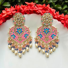 Gold Plated Contemporary Chandbalis Earrings