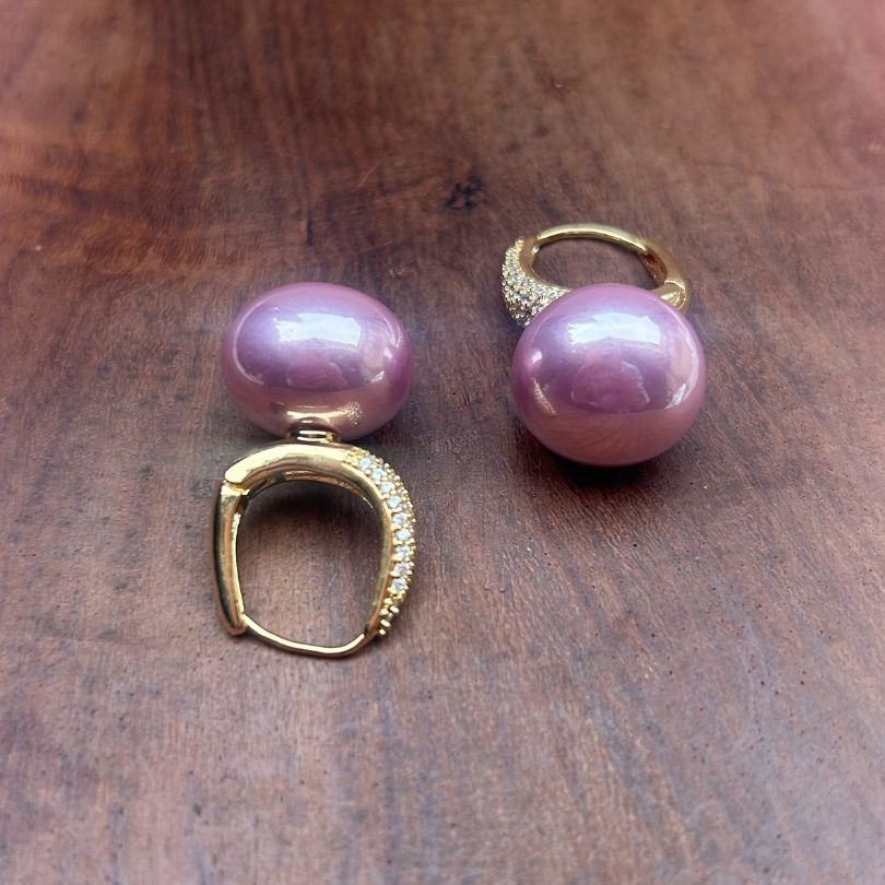 Skaylin Pink Pearl Earring