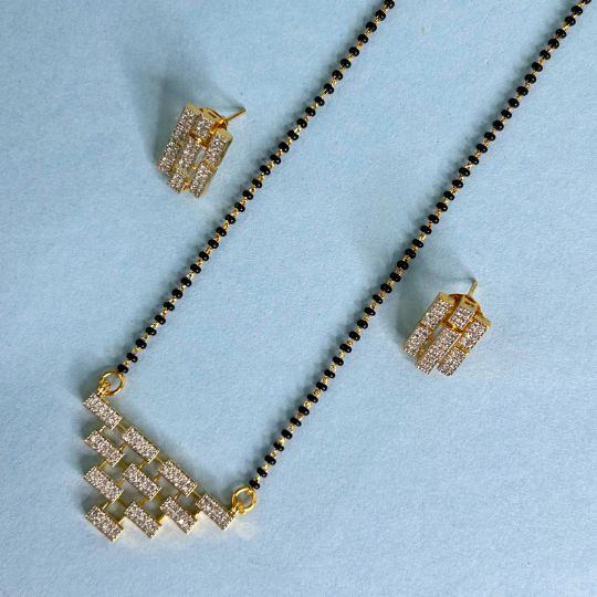 Yashna American Diamond Mangalsutra Set