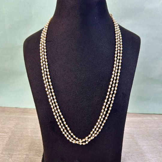 Indu Three Layered Pearl Mala (24 inch)