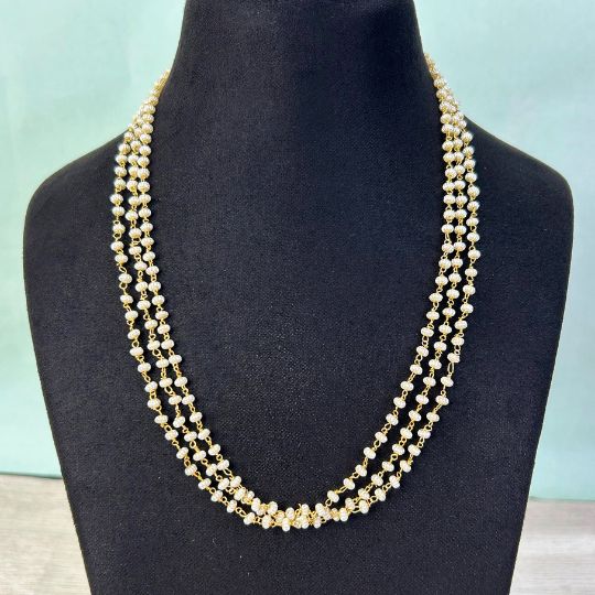 Tenille Three Layer Pearl Mala Set(18 inch)