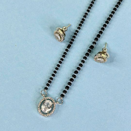 Dina CZ Solitarie Mangalsutra Set