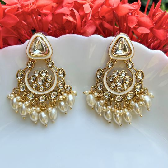 Adrika Golden Chandbalis Earrings