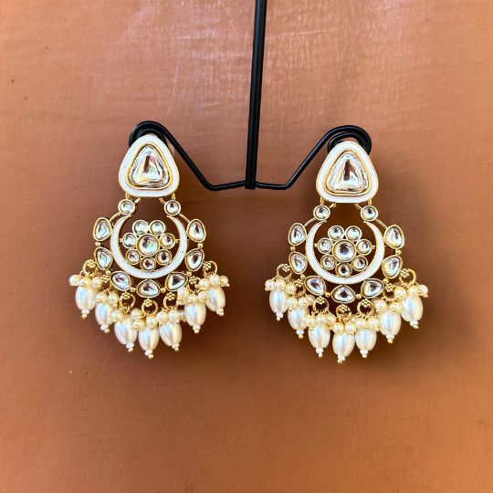 Adrika Golden Chandbalis Earrings