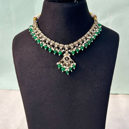 Bindi Green Indo-Western Necklace Set