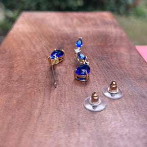 Una Blue Drop Earrings