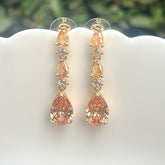 Una Golden Drop Earrings