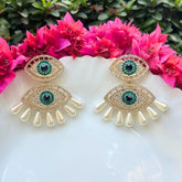 LAIDA Gold Plated Multi Evil Eye Earrings