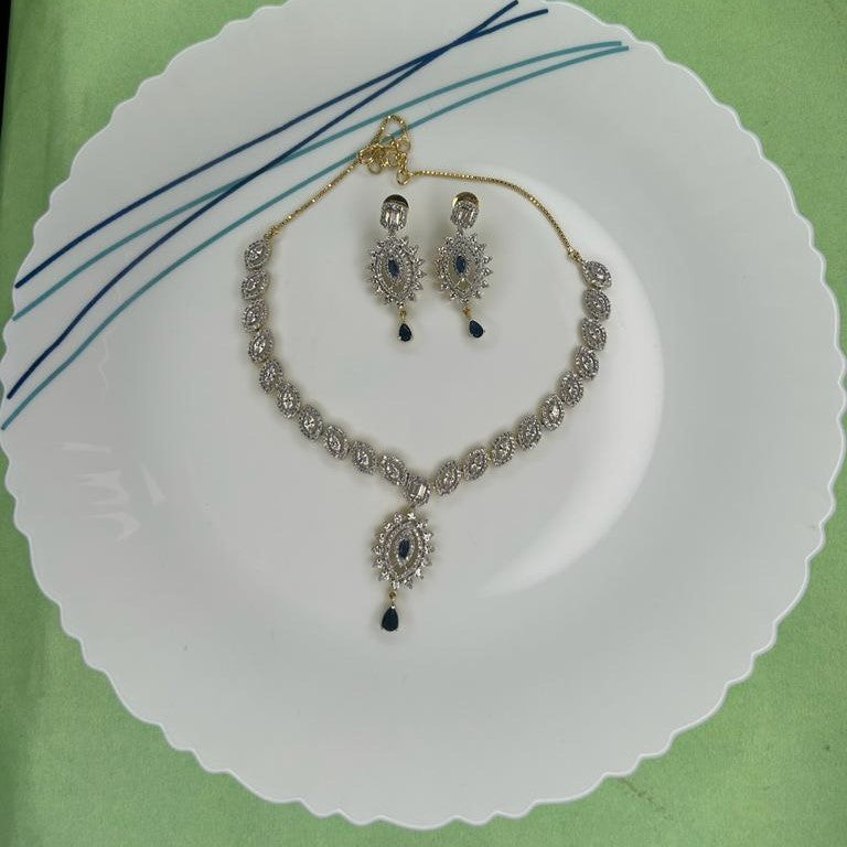 AMY CZ Sapphire Blue Designer Set