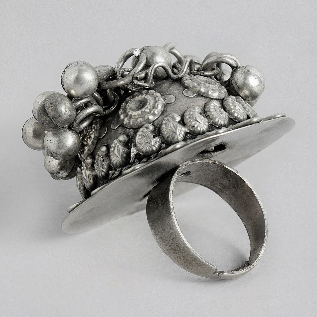 Trisha Silver Look - Alike Ghungroo Finger Ring
