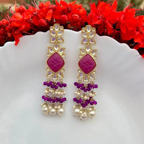 Tia Purple Earrings