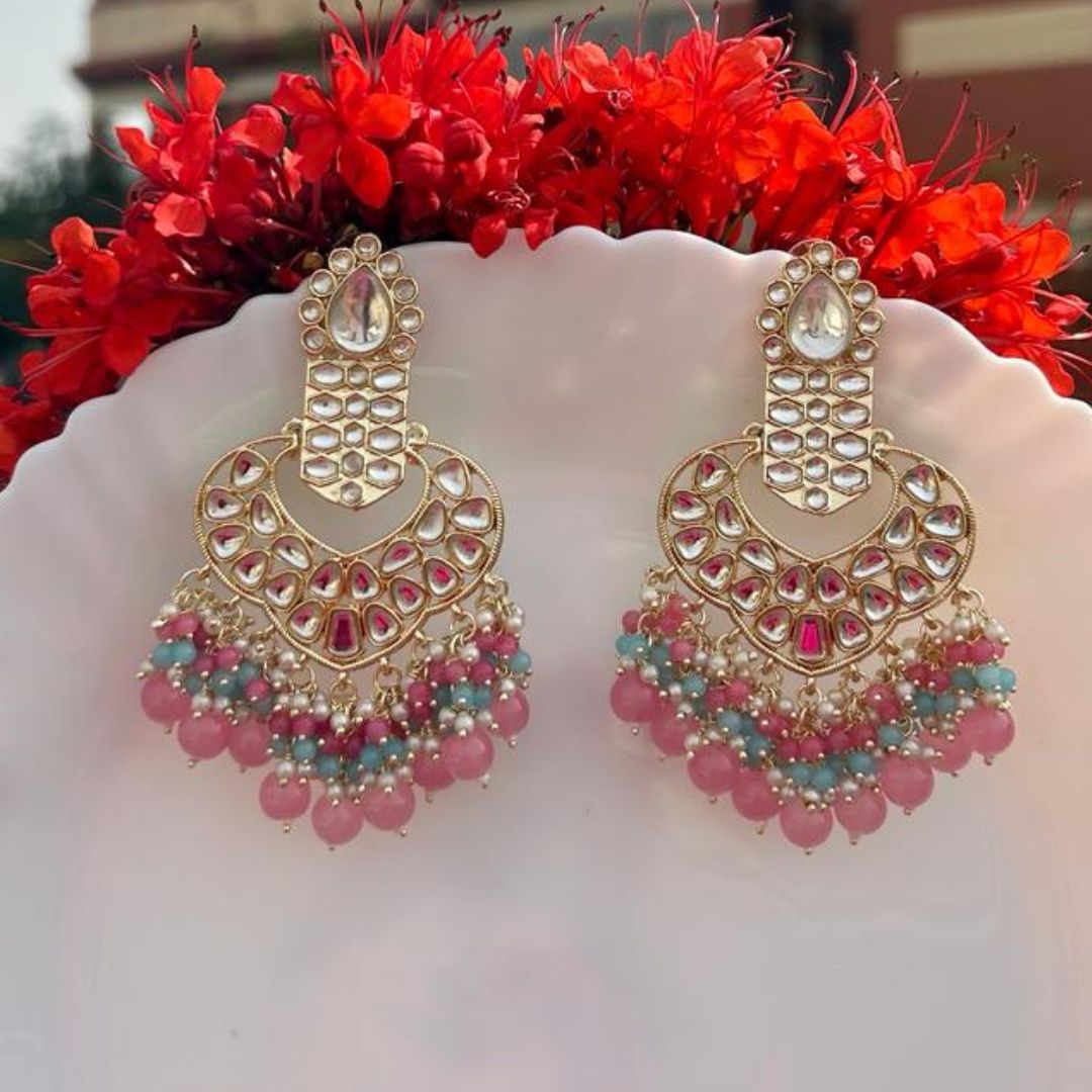 Laida Gold-Plated Contemporary Chandbalis Earrings