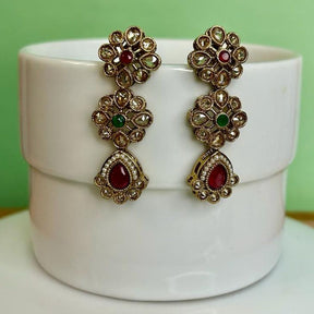 Rama Ruby Green Necklace Set