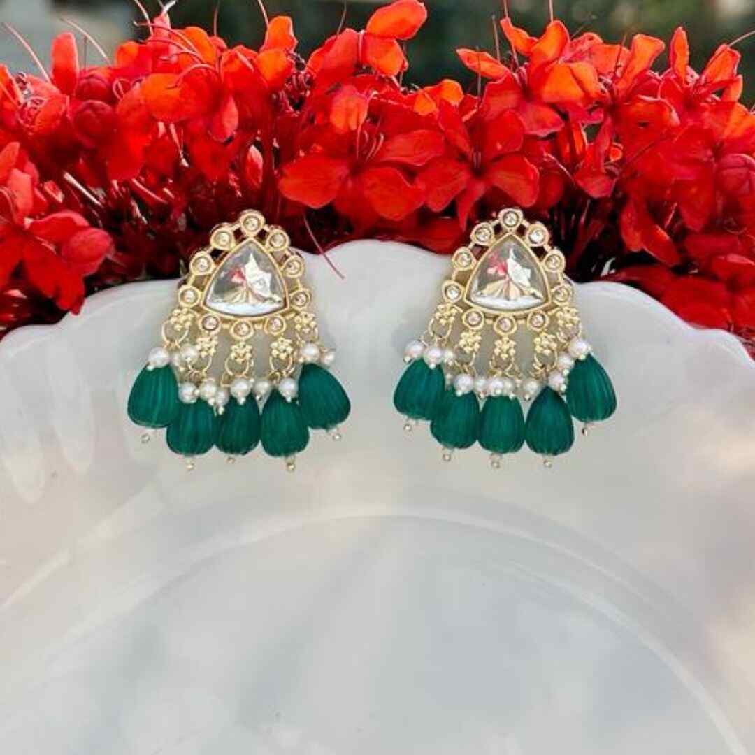 Fajr Green Earrings