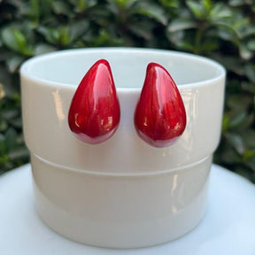 Red Tear Drop earrings