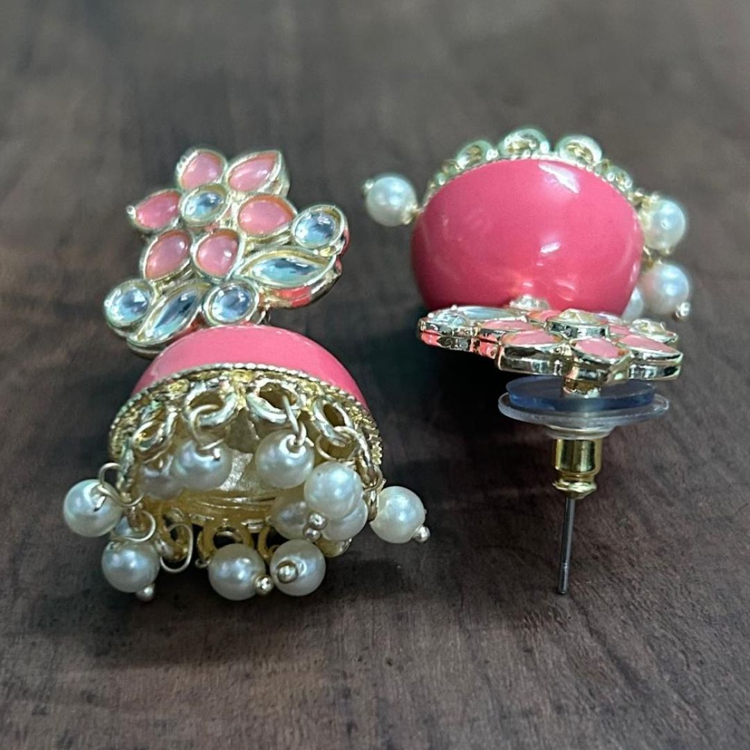 Vritti Pink Jhumka