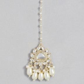 LAIDA Gold-Plated Kundan-Studded Maang Tikka