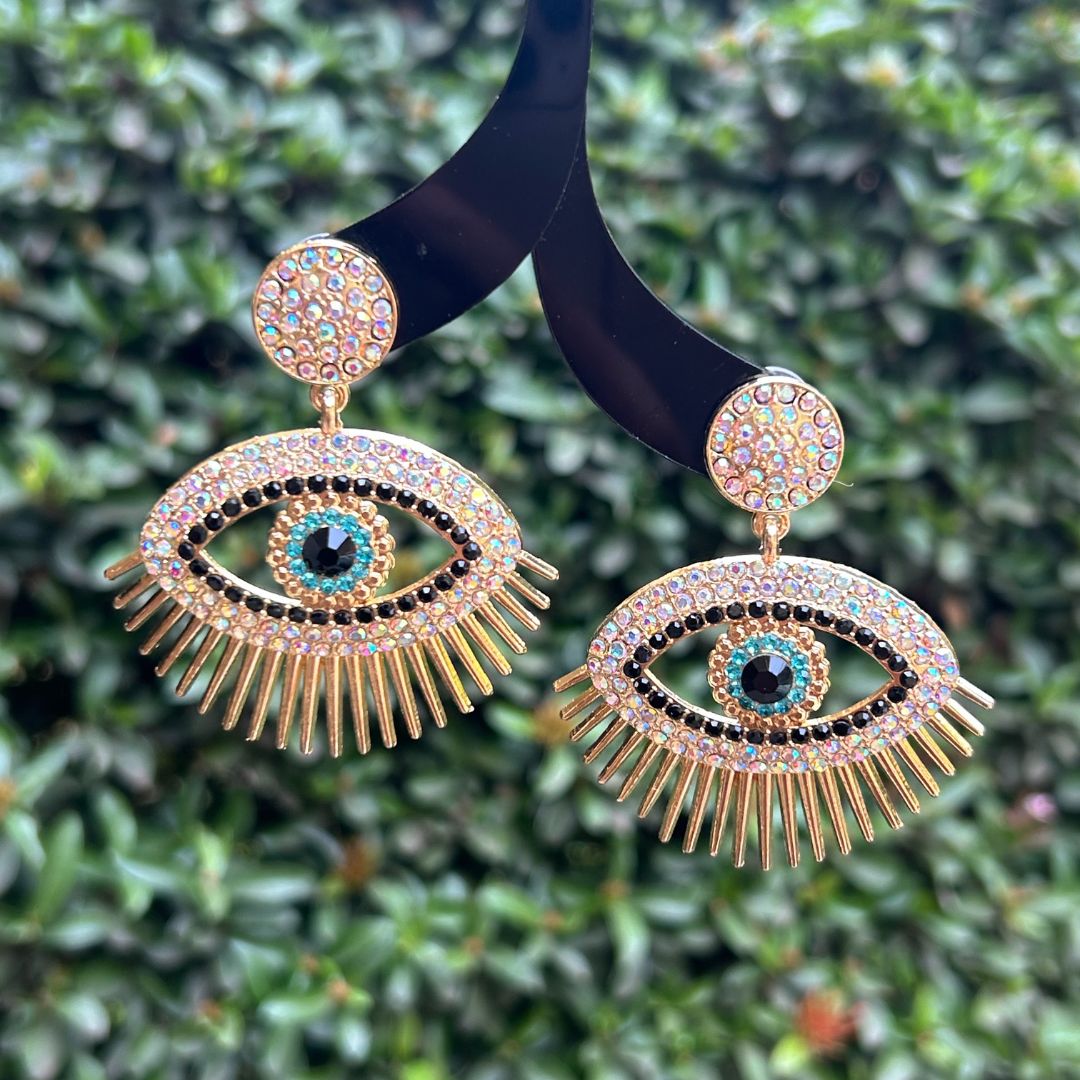 LAIDA Gold Plated Evil Eye Earrings