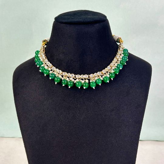 Tula Green Indo-Western Necklace Set