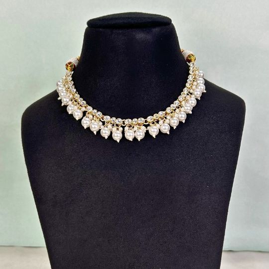 Tula White Indo-Western Necklace Set