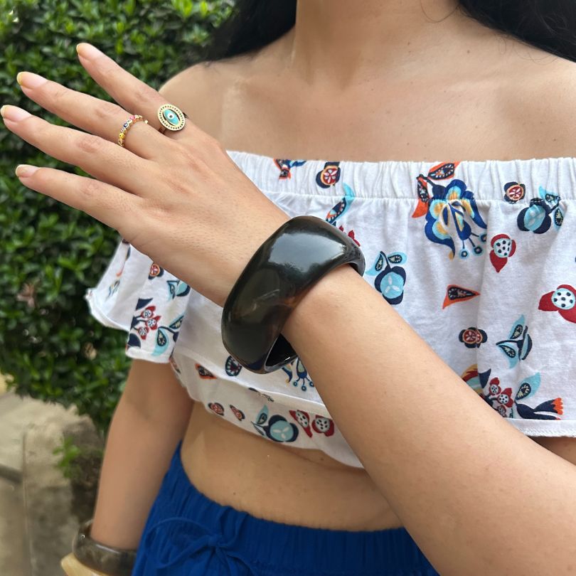 Black Resin Bangles