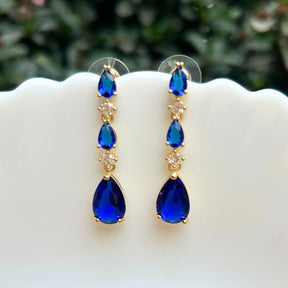 Una Blue Drop Earrings