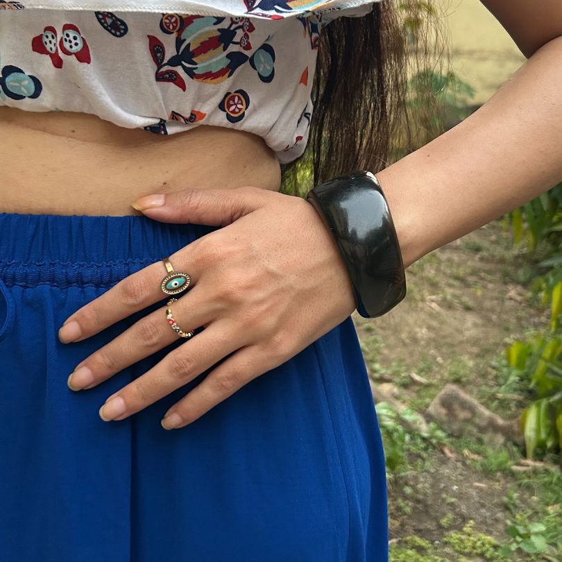 Black Resin Bangles