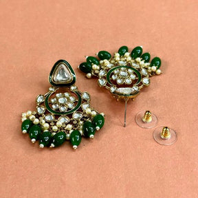 Adrika Emerald Green Chandbalis Earrings