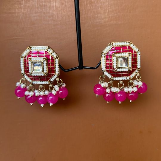 Zuni Fuchsia Pink Earrings