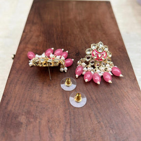 Prisha Pink Stud Earrings