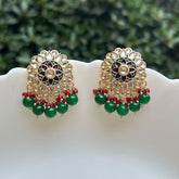 Asti Ruby Green Stud Earrings