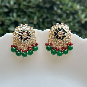 Asti Ruby Green Stud Earrings