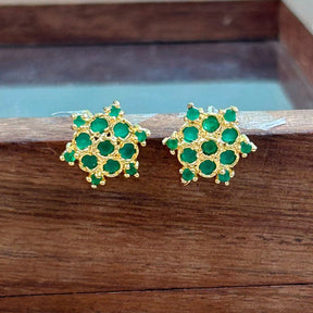 Nalli Ruby Green Studs