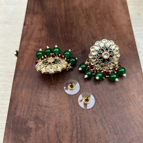 Asti Ruby Green Stud Earrings