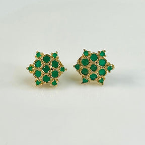 Nalli Ruby Green Studs