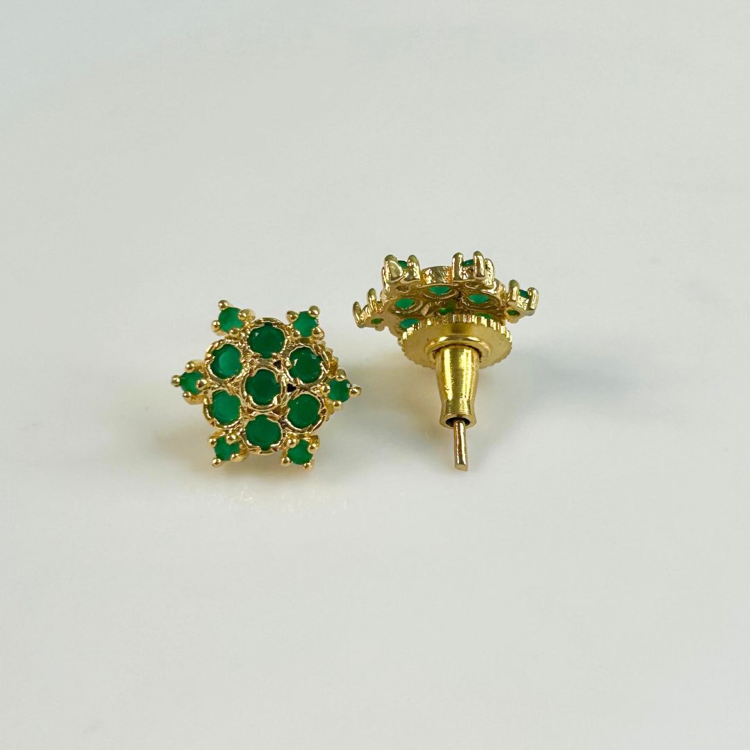 Nalli Ruby Green Studs