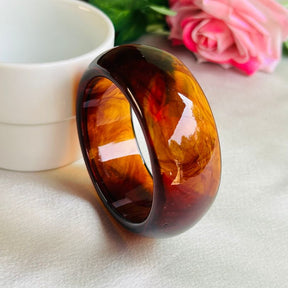 Maroon Resin Bangle - Broad