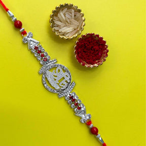 Shree American Diamond Rakhi with Roli and Chawal