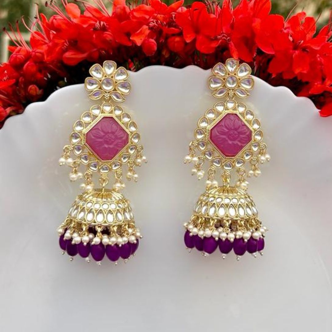 Tania Purple Earrings