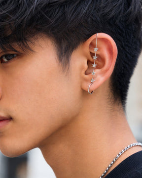 Silver Star Unisex Ear Cuff (Pack of 2)