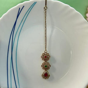 Rama Ruby Green Necklace Set