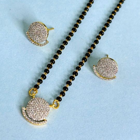 Omala American Diamond Mangalsutra Set