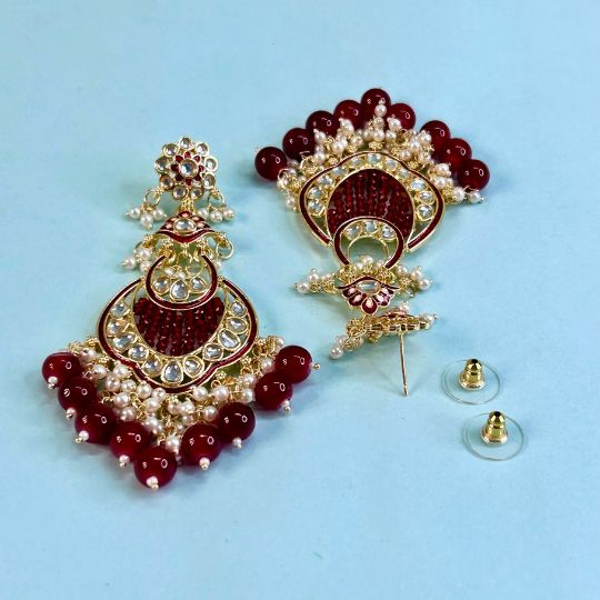 Menka Kundan Chandbalis Earrings