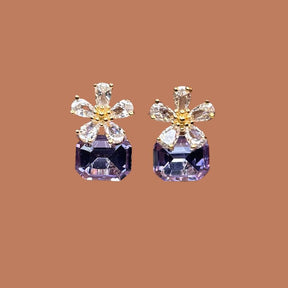 Hallie Purple AD Stud Earrings