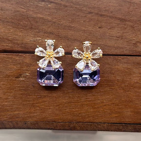 Hallie Purple AD Stud Earrings