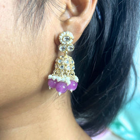 Mahua Purple Jhumkas