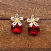 Hallie Red AD Stud Earrings