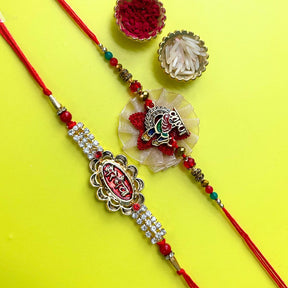 Set of 2 Rakhis - Krishna & Mere Bhaiya Rakhis