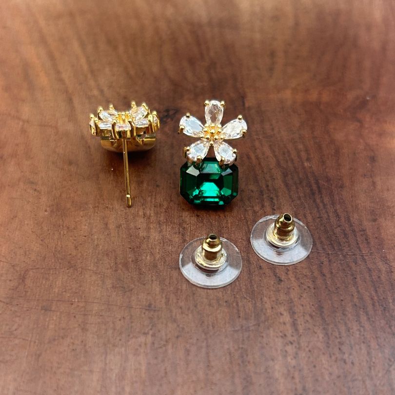 Hallie Green AD Stud Earrings