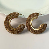 Zef Golden Bling Statement Hoops